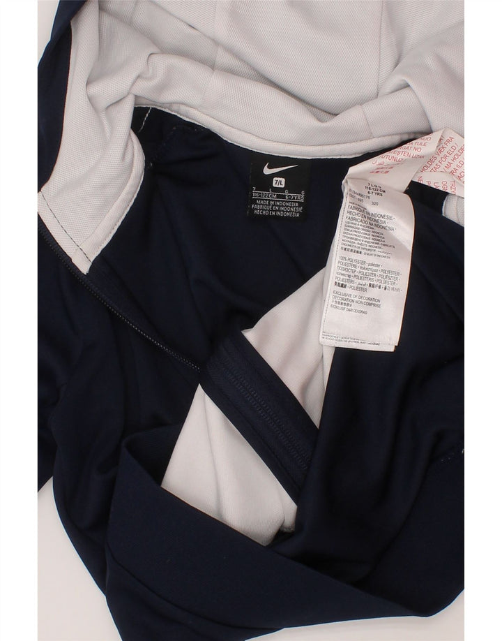NIKE Kapuzenpullover mit Reißverschluss für Jungen, 6–7 Jahre, groß, Marineblau, Farbblock