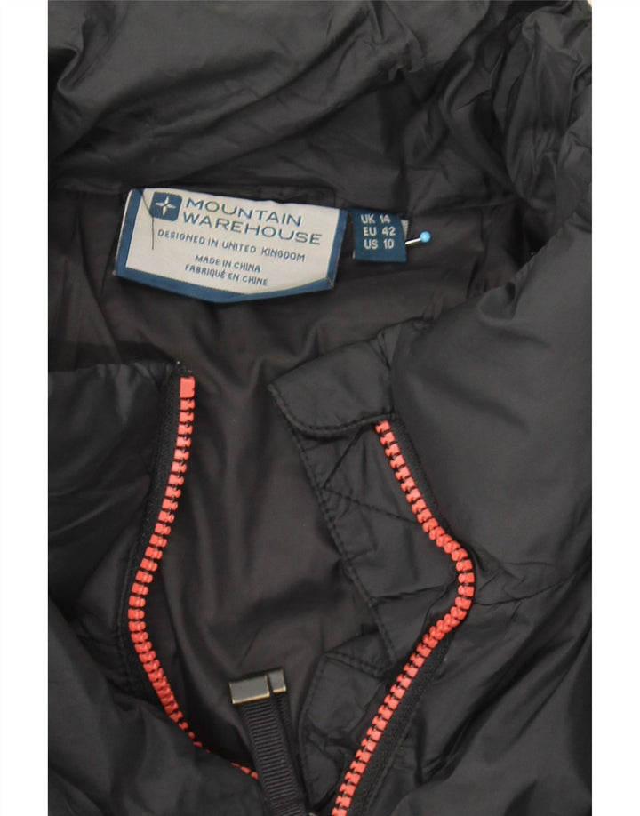 MOUNTAIN WAREHOUSE Womens Padded Jacket UK 14 Large Black Nylon Vintage Mountain Warehouse and Second-Hand Mountain Warehouse from Messina Hembry 