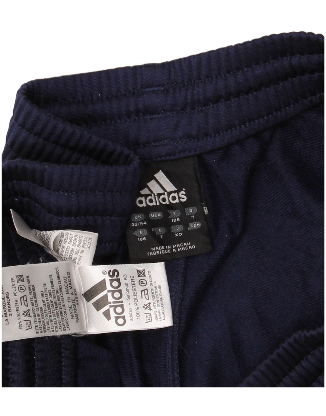 ADIDAS Herren-Trainingshose, Größe 42/44, groß, marineblau, Polyester