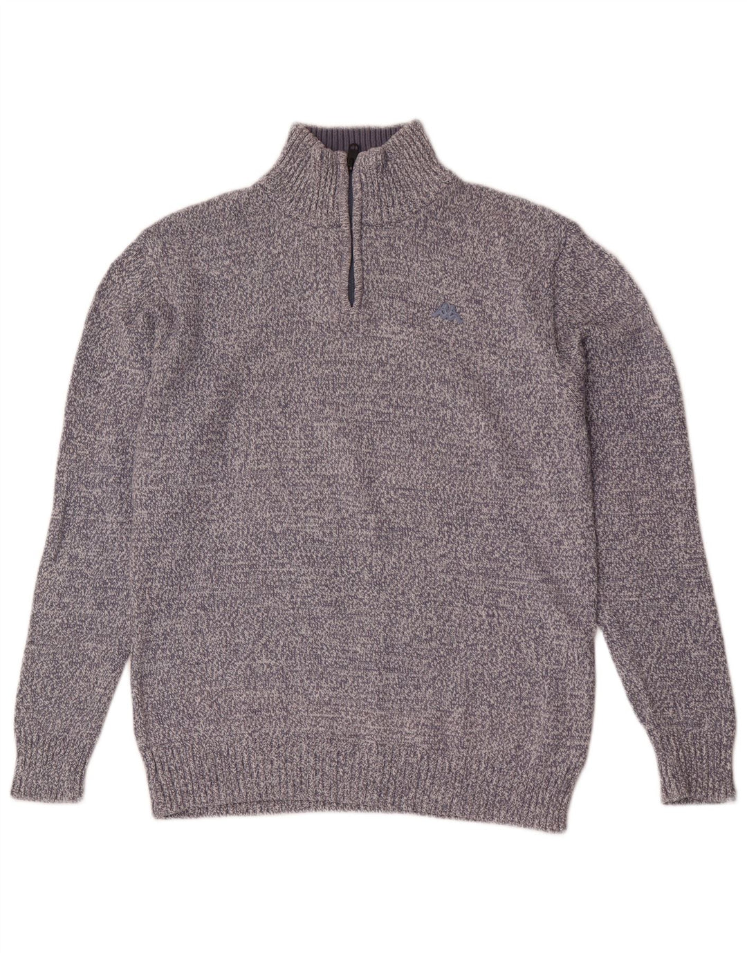 Kappa Herren-Pullover mit Reißverschluss, XL, Blau meliert