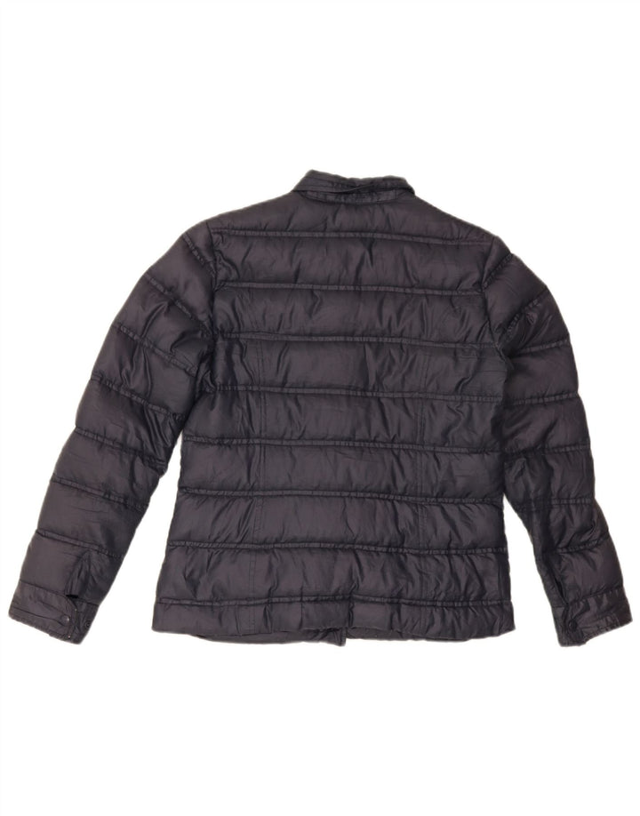 Aspesi Damen Wattierte Jacke UK 12 Medium Marineblau Polyester
