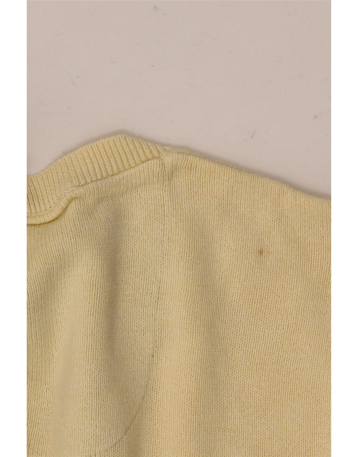 Marks & SPENCER Herren-Pullover mit normaler Passform, V-Ausschnitt, Größe L, beige, Baumwolle