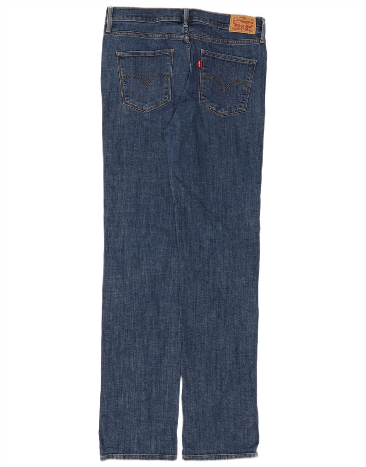 Levi's Damen 314 Shaping Straight Jeans W30 L32 Blau Baumwolle