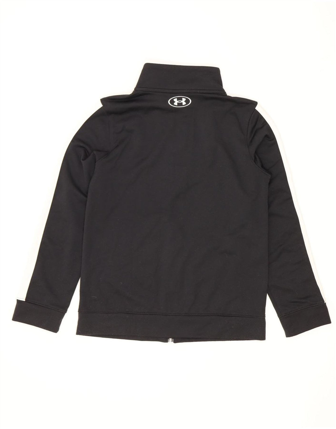 Under Armour Jungen-Trainingsanzug-Top-Jacke, 9–10 Jahre, Mittelschwarz, Farbblock