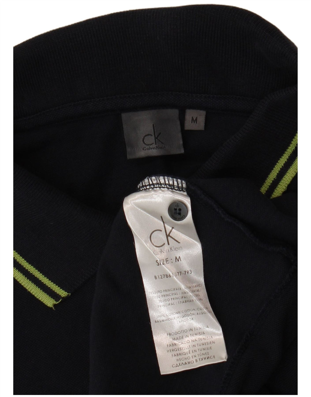CALVIN KLEIN Herren Poloshirt Medium Marineblau Baumwolle