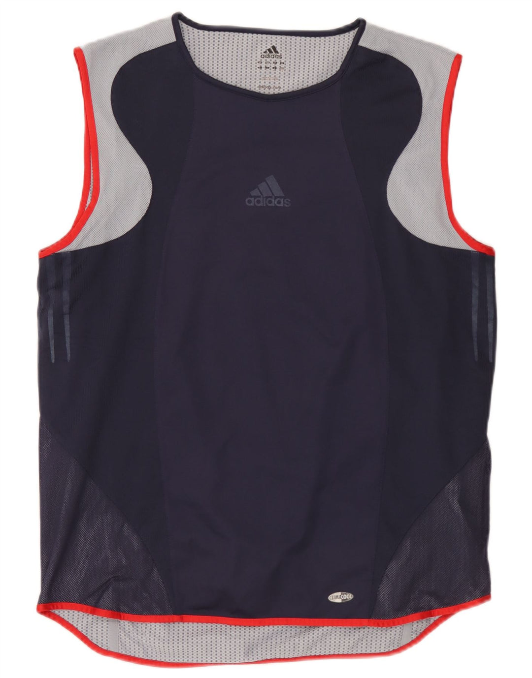 Adidas Herren Climacool Weste Top Large Marineblau Colourblock Polyester