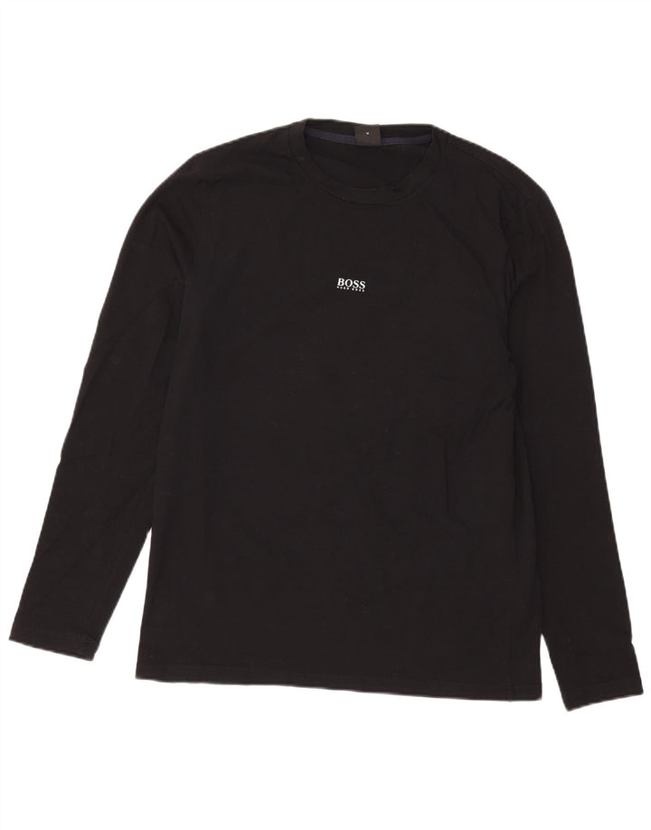 Hugo Boss Herren-Top, langärmelig, mittelschwarz, Baumwolle