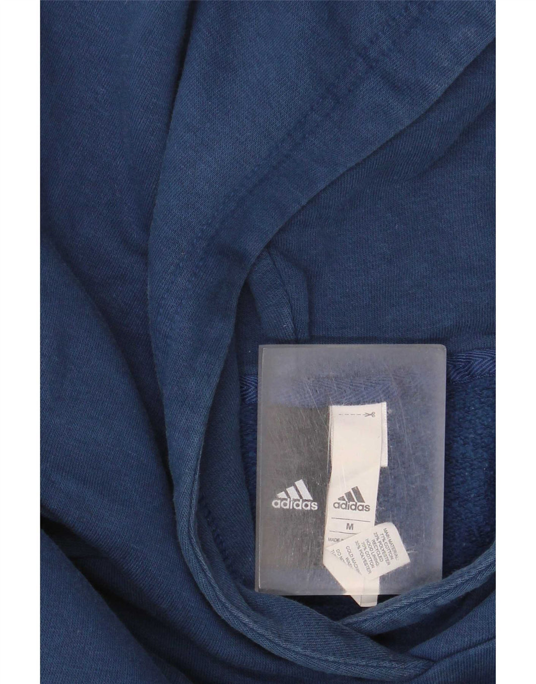 Adidas Herren Graphic Hoodie Pullover mittelblaue Baumwolle