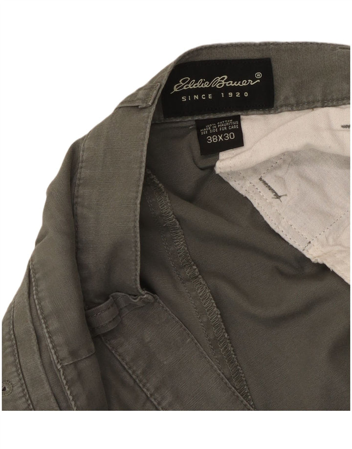 Eddie Bauer Herren Pegged Chino Hose W38 L30 Graue Baumwolle