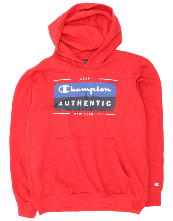 Champion Kapuzenpullover mit Grafik für Jungen, 13–14 Jahre, XL, rote Baumwolle