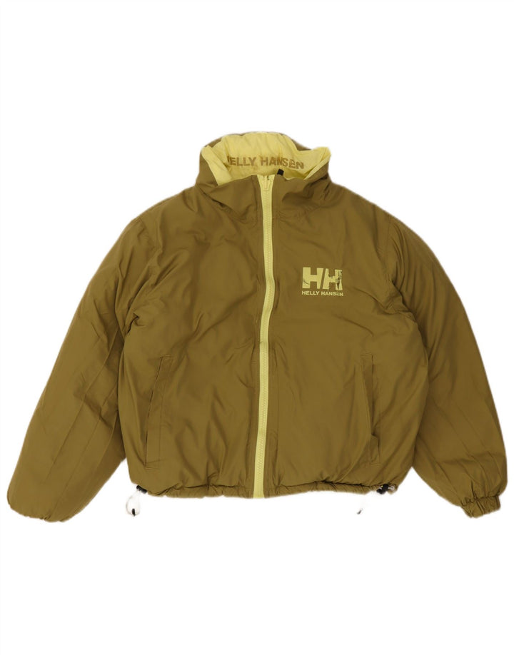 Helly Hansen Damen Graphic Crop Wattierte Jacke UK 14 Medium Khaki