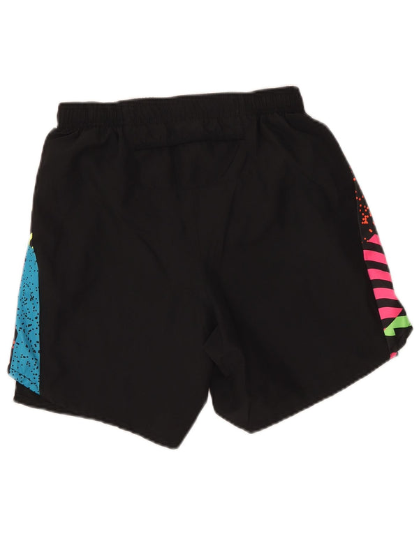 Nike Damen Dri Fit Graphic Sport Shorts Small Schwarz