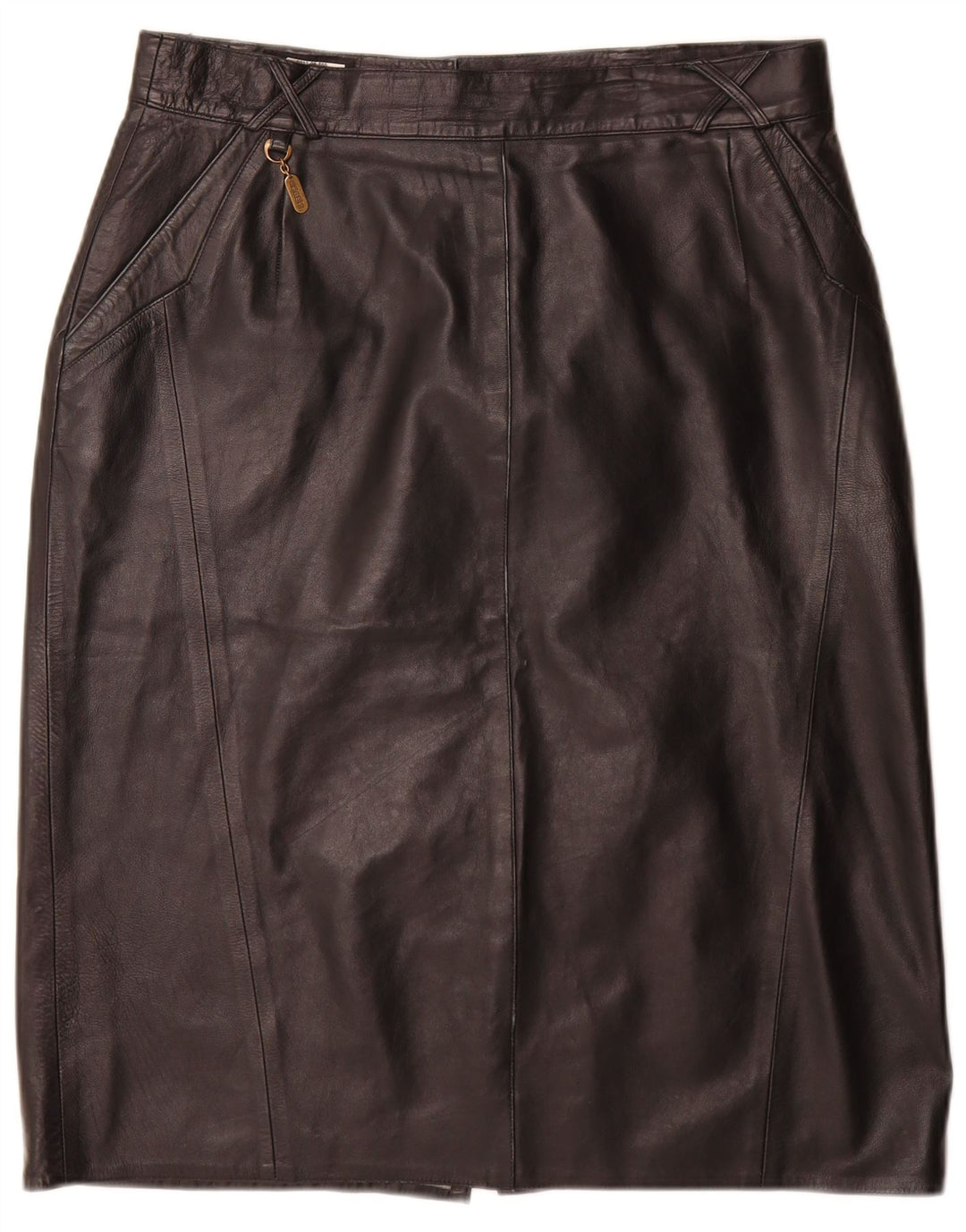 Norma Damen Lederrock EU 44 XL W34 Schwarzes Leder