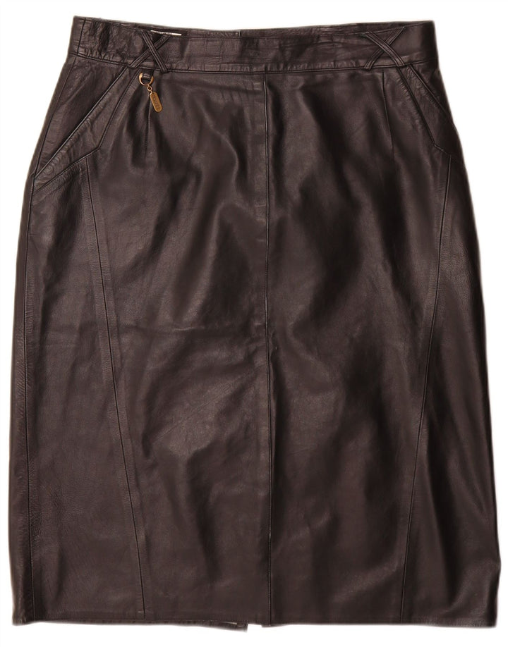 Norma Damen Lederrock EU 44 XL W34 Schwarzes Leder