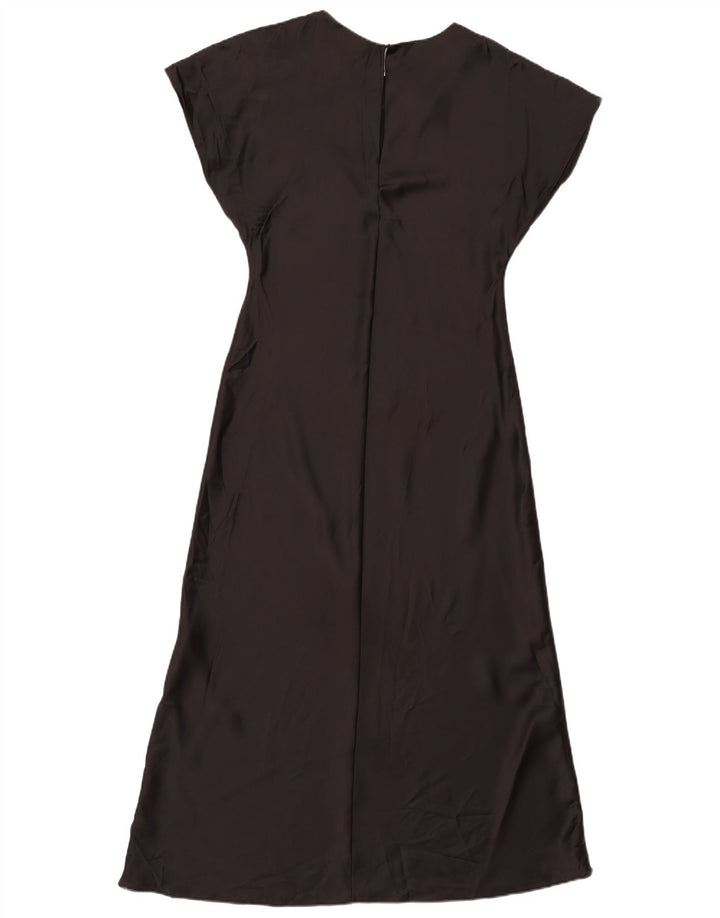 Zara Damen Maxikleid UK 12 Medium Schwarz Polyester