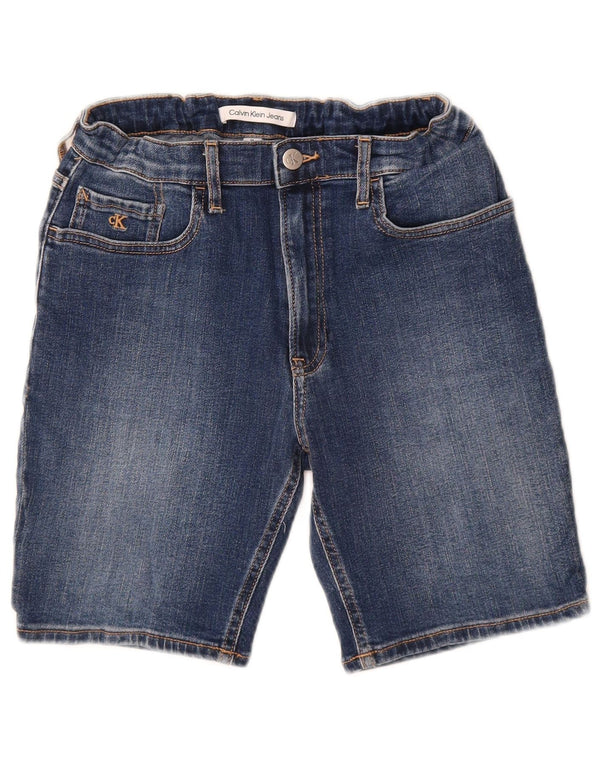 Calvin Klein Boys Denim Shorts 13-14 Years W26 Blue Cotton