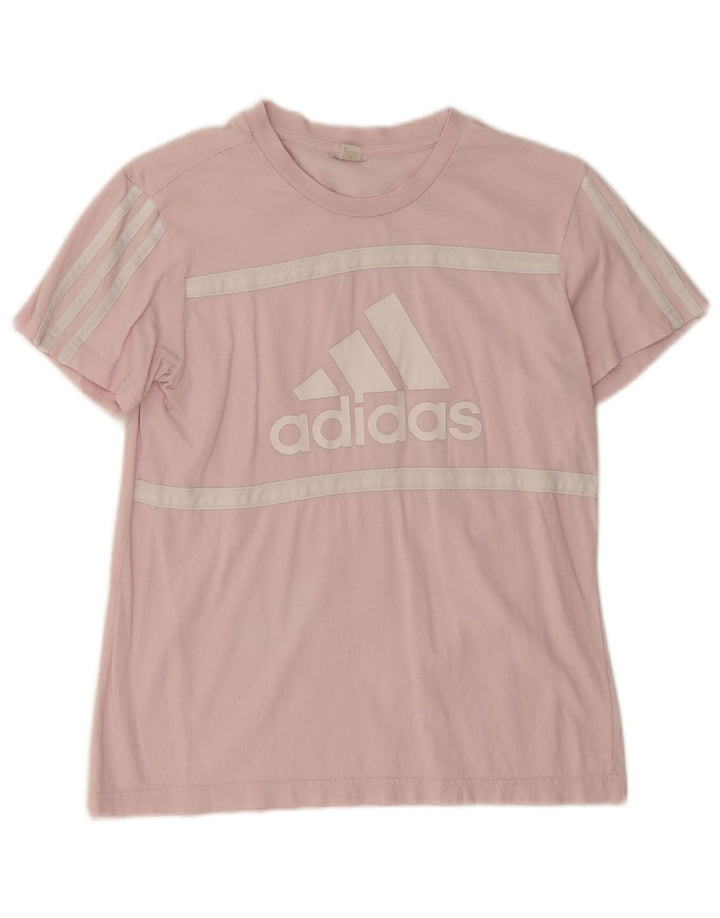 Adidas Damen Graphic T-Shirt Top UK 12 Mittelrosa