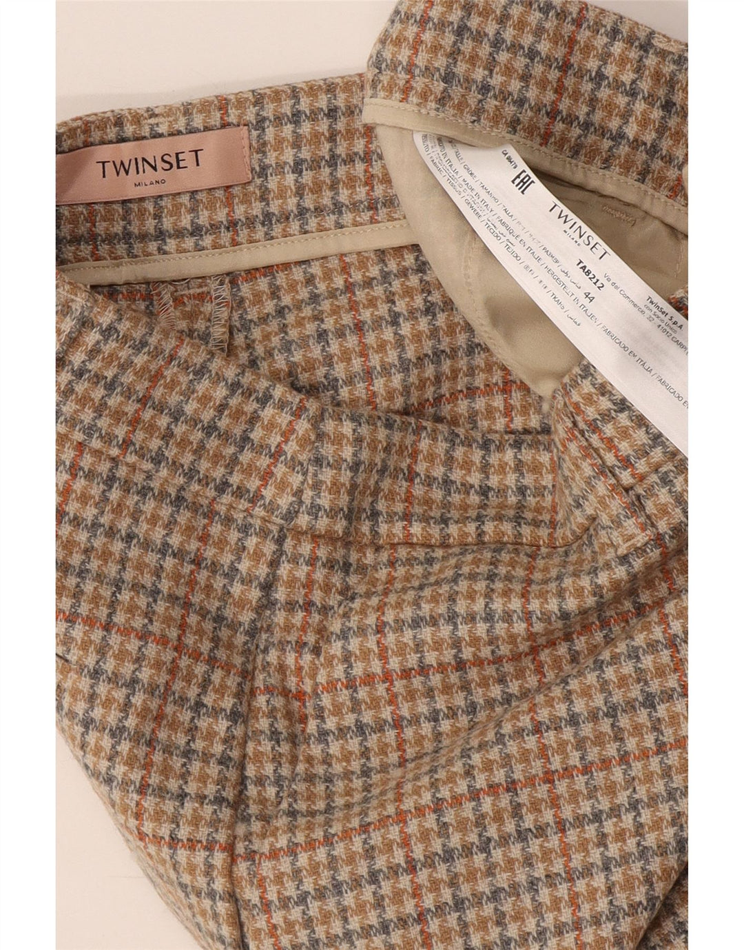 Twinset Damen Milano Cropped-Hose IT 44 Medium W30 L23 Beige