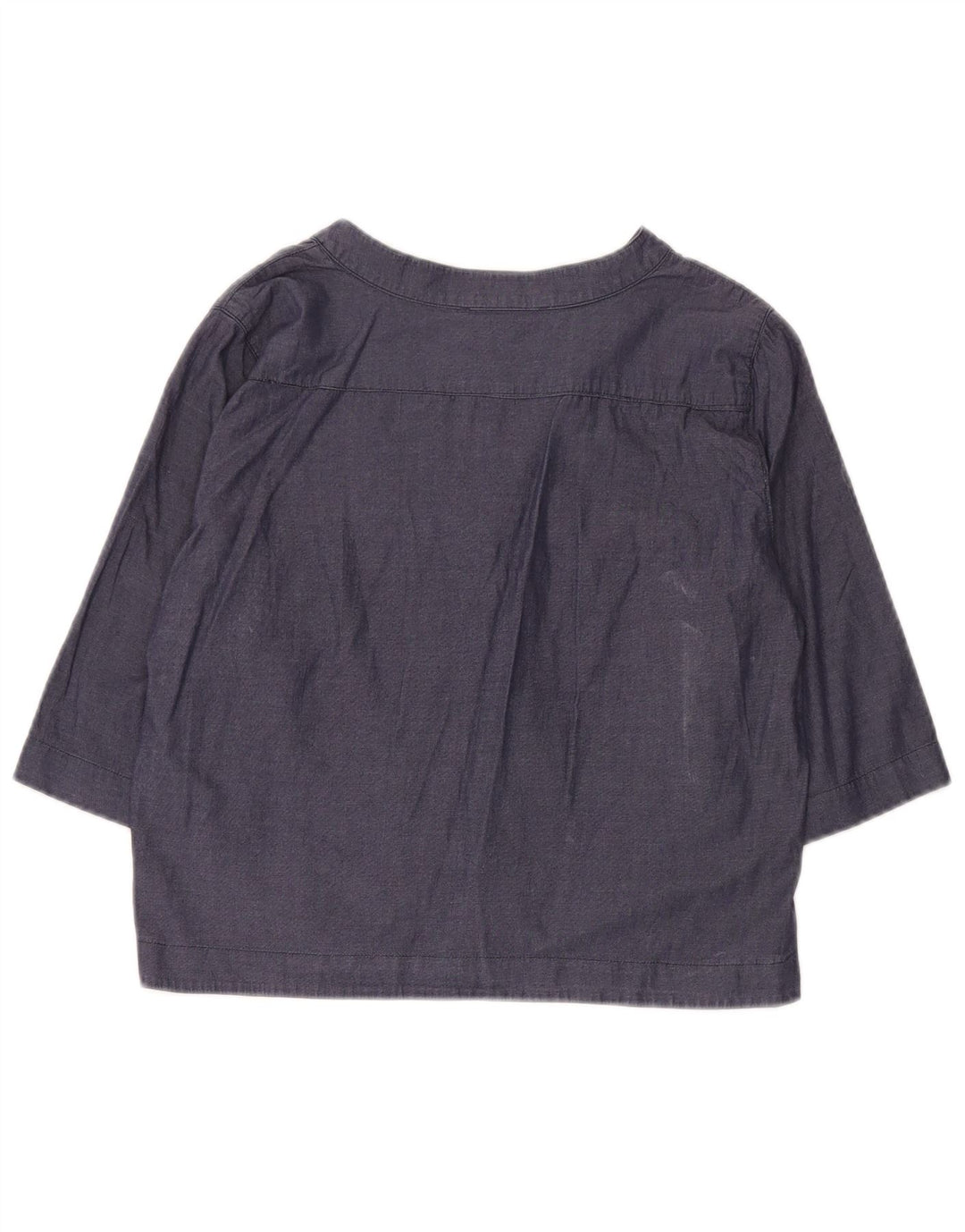 Marella Womens Crop 3/4 Sleeve Pullover Shirt UK 10 Small Marineblau