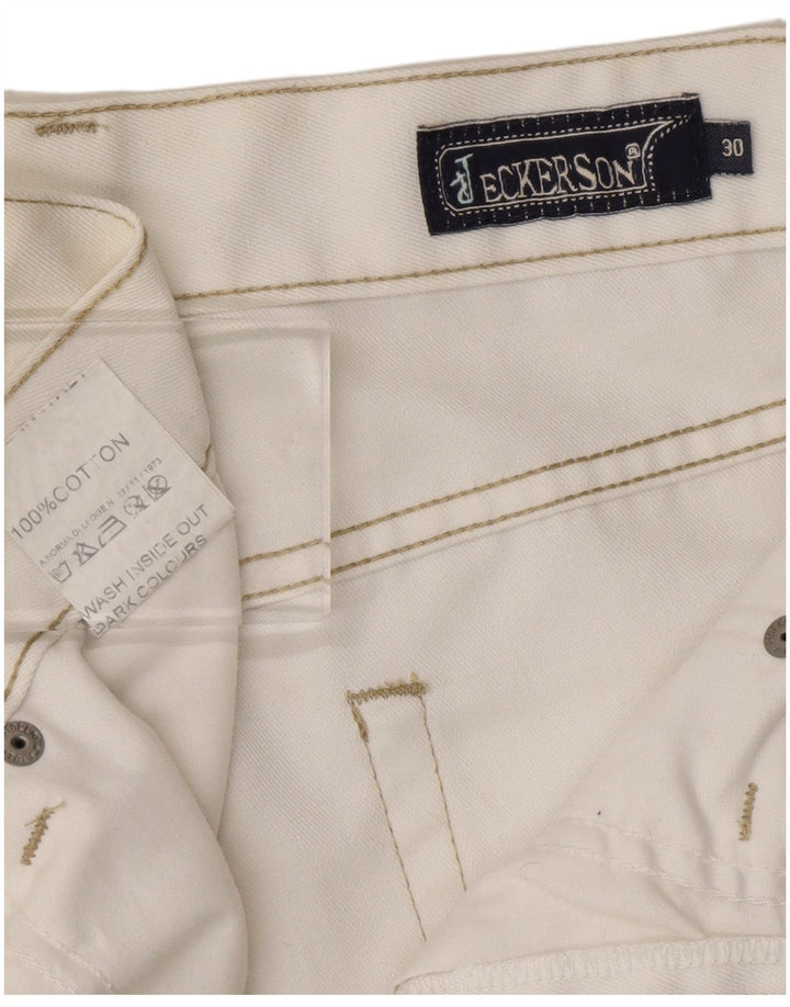 JECKERSON Damen Straight Jeans W30 L32 Weiße Baumwolle