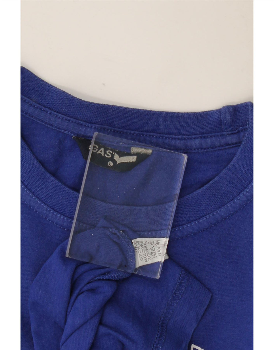 GAS Herren-T-Shirt mit Grafik, groß, aus blauer Baumwolle