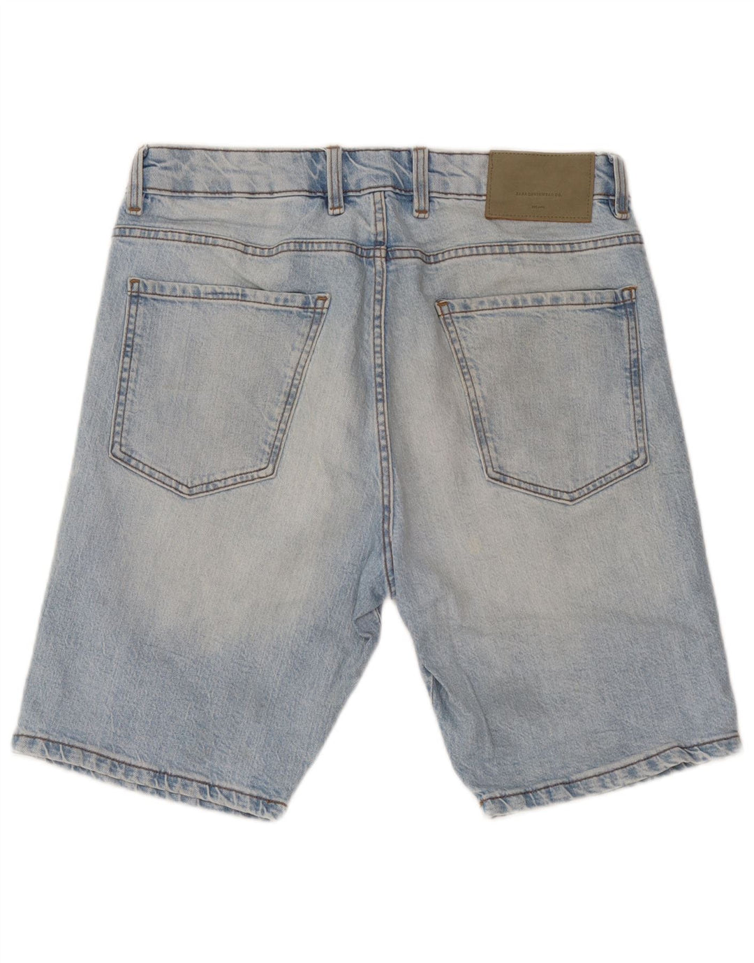 Zara Herren Jeansshorts EU 42 Large W32 Blaue Baumwolle
