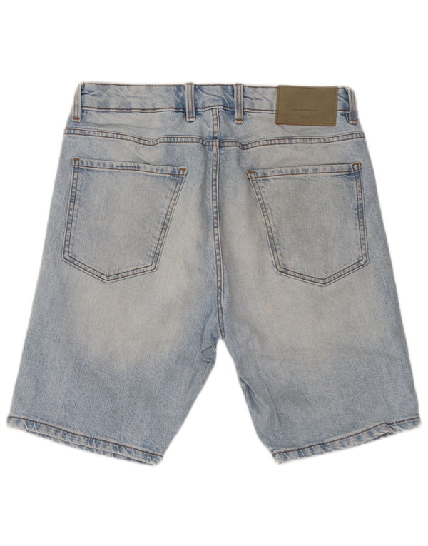 Zara Herren Jeansshorts EU 42 Large W32 Blaue Baumwolle