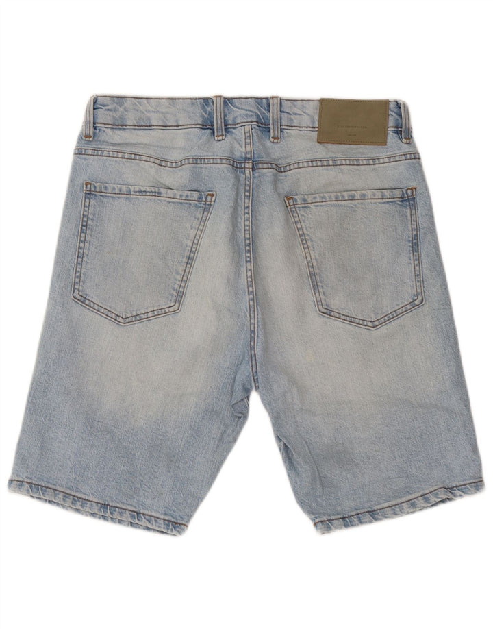 Zara Herren Jeansshorts EU 42 Large W32 Blaue Baumwolle