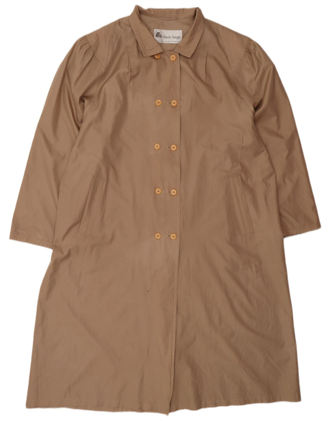 Claude Havrey Damen Übergroßer zweireihiger Mantel EU 52 4XL Braun