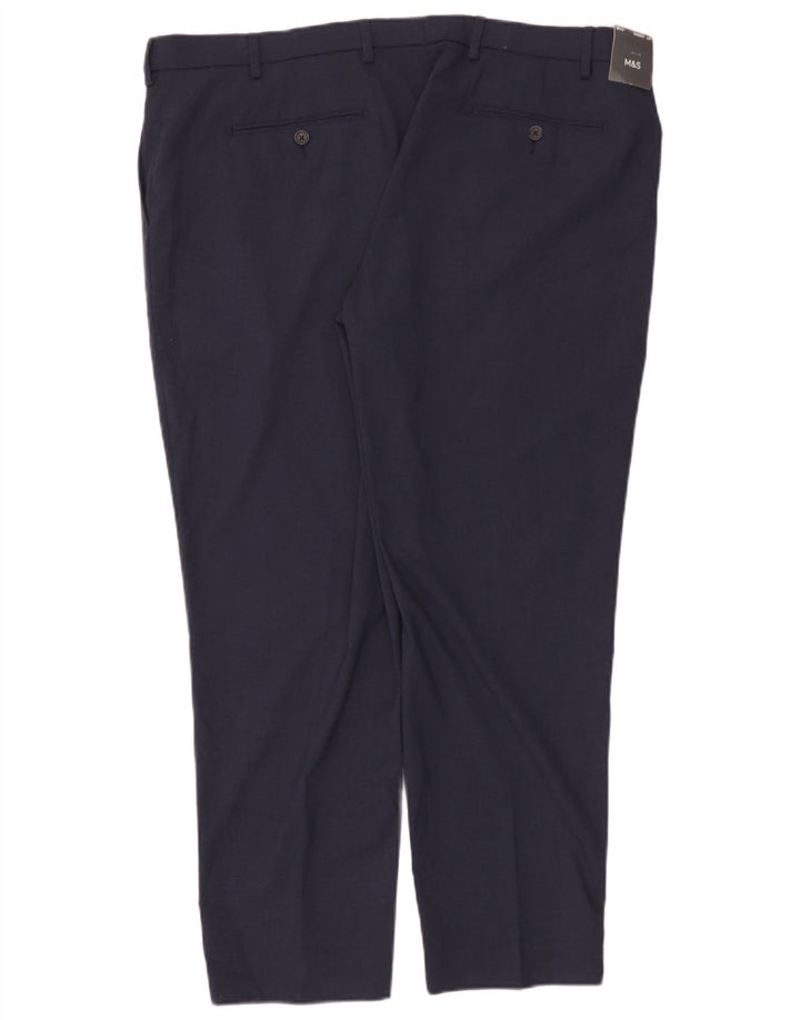 Marks & Spencer Herren Chinohose W42 L29 Marineblau Polyester