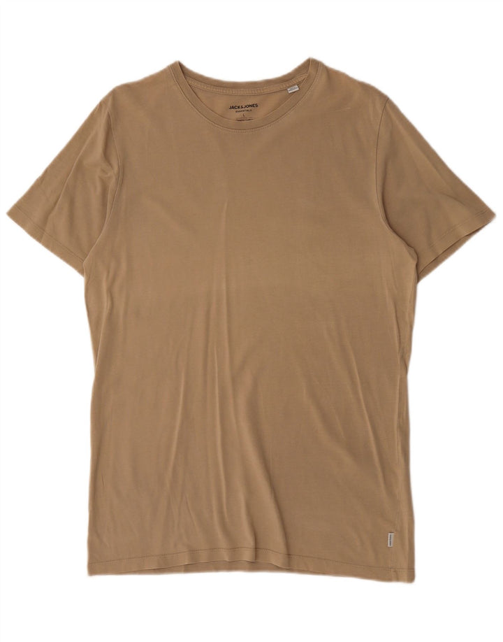 Jack & Jones Herren T-Shirt Top Large Beige Baumwolle