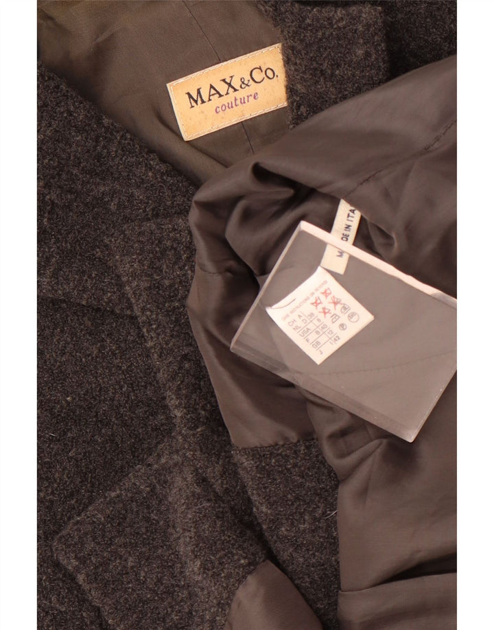 Max & Co. Damen-Blazerjacke mit 5 Knöpfen, UK 12, mittelgraue Wolle