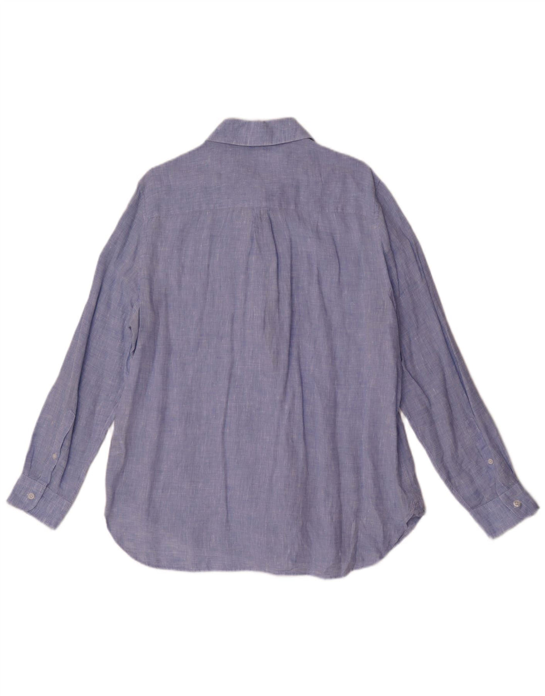 Reiss Damenhemd UK 14 Large Blaues Leinen