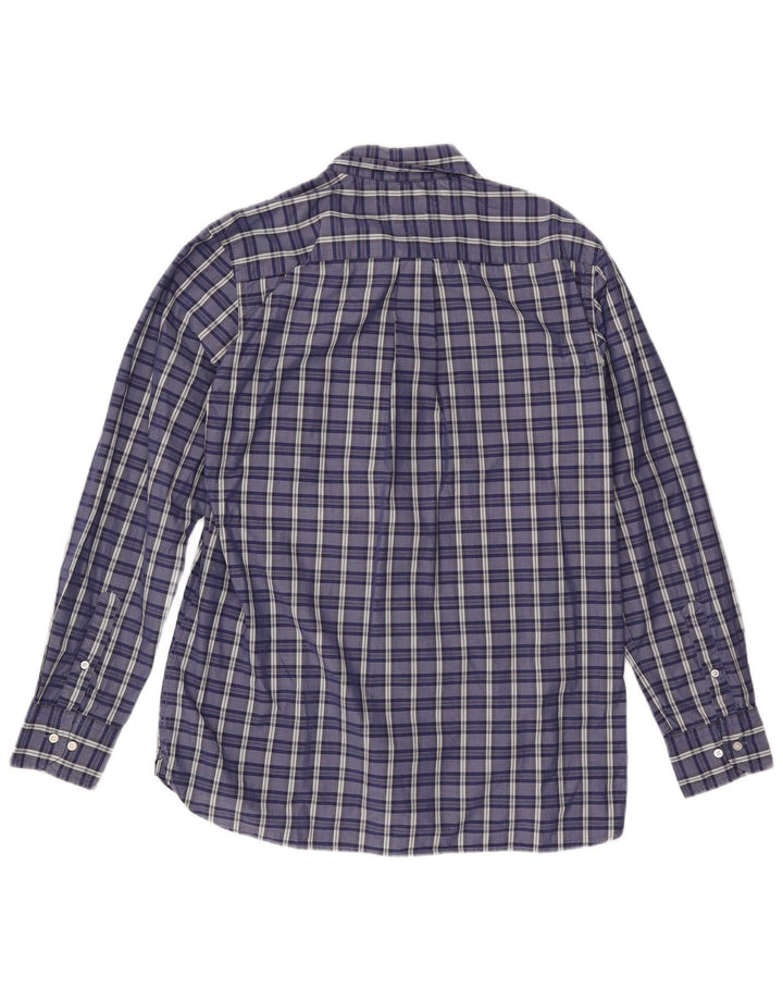 TOMMY HILFIGER Herren-Hemd mit individueller Passform, Größe 16 1/2, großes blaues Karomuster