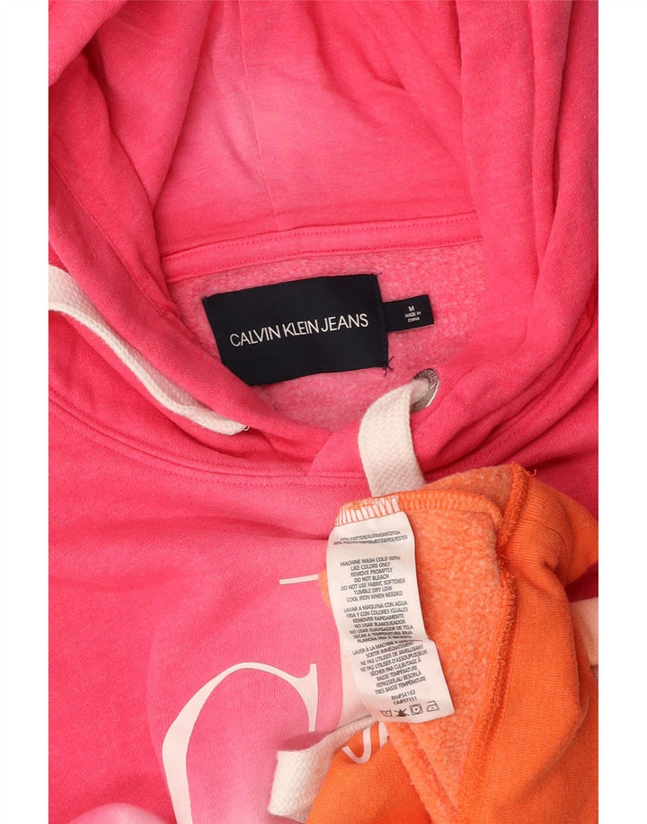 CALVIN KLEIN Damen Übergroßer Kapuzenpullover UK 14 Medium Mehrfarbig