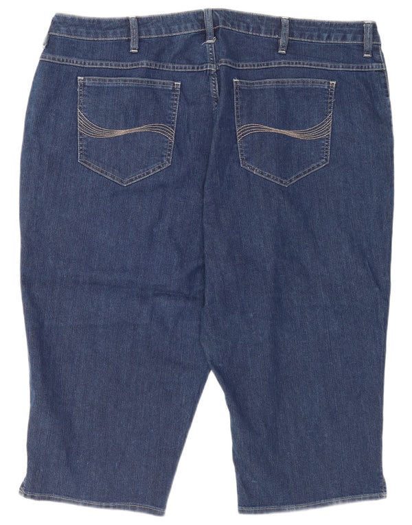 Lee Womens Riders Bermuda Denim Shorts US 26 3XL W46 Navy Blue Cotton