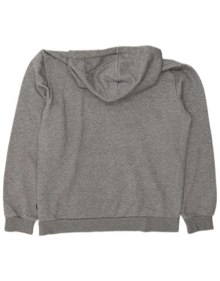 Puma Herren-Kapuzenpullover mit Grafik, mittelgrau gesprenkelte Baumwolle