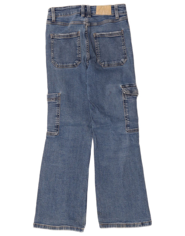 Zara Mädchen Cargo Bootcut Jeans 9–10 Jahre W26 L25 Blau