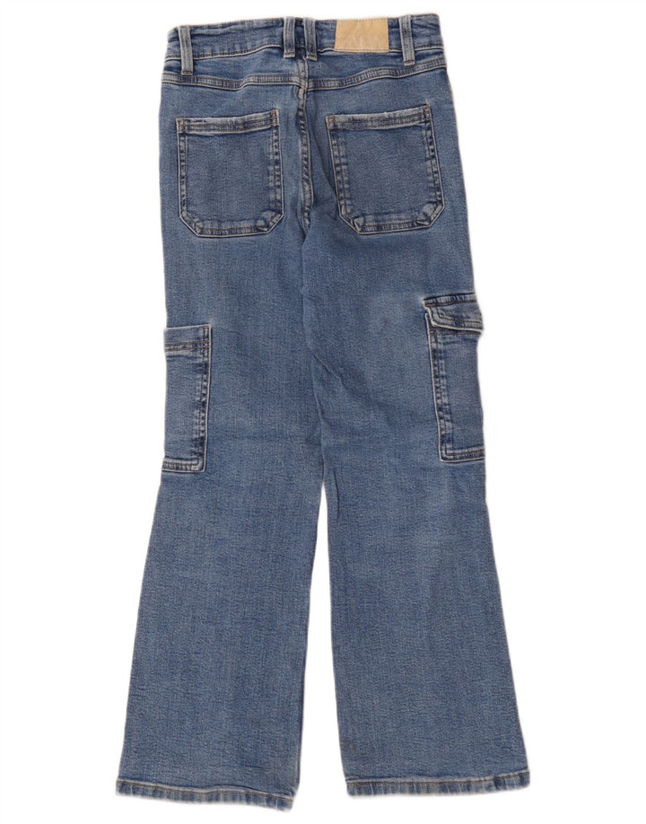 Zara Mädchen Cargo Bootcut Jeans 9–10 Jahre W26 L25 Blau