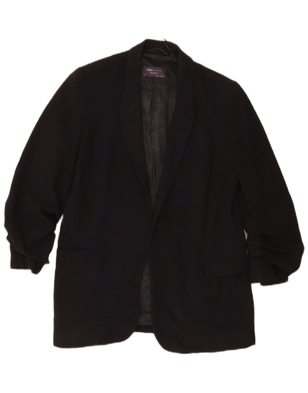Marks & Spencer Damen-Blazer mit entspannter Passform, Gr. 10, Schwarz