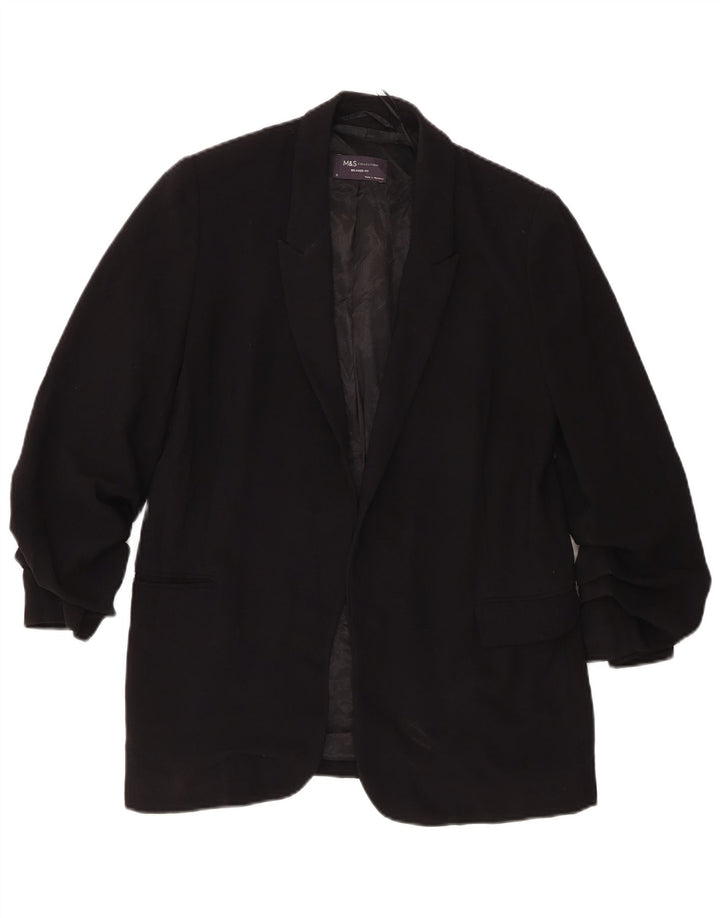 Marks & Spencer Damen-Blazer mit entspannter Passform, Gr. 10, Schwarz