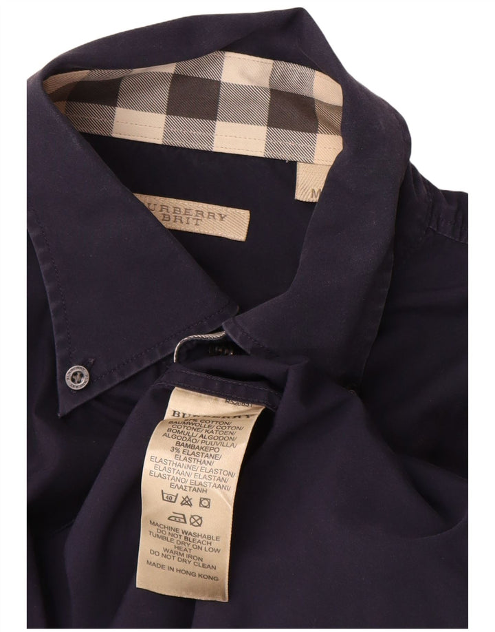 Burberry Herren BRIT Hemd Medium Marineblau Baumwolle