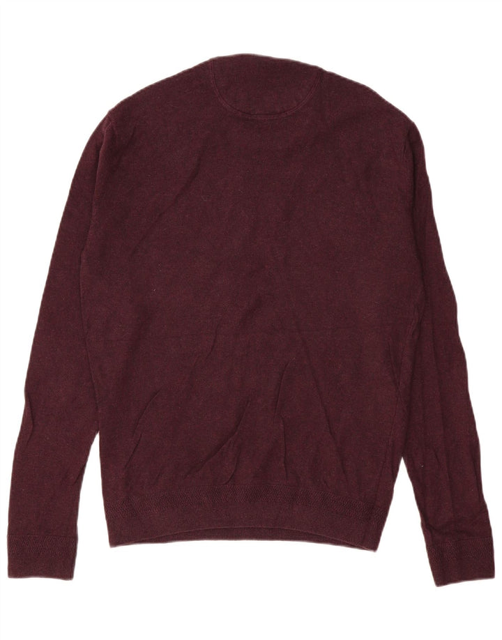 Jack Wills Herren-Pullover mit Rundhalsausschnitt, mittlerer burgunderroter Baumwolle