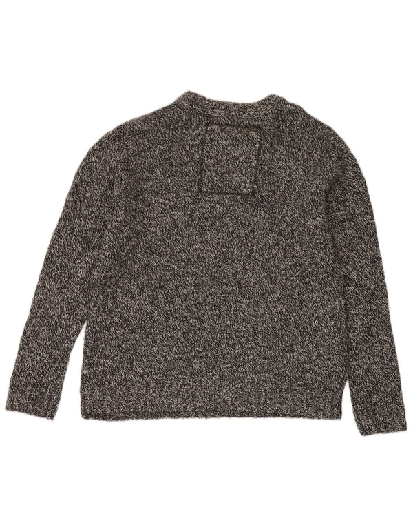 Superdry Damen-Pullover mit U-Boot-Ausschnitt, UK 20 2XL, grau gefleckte Wolle
