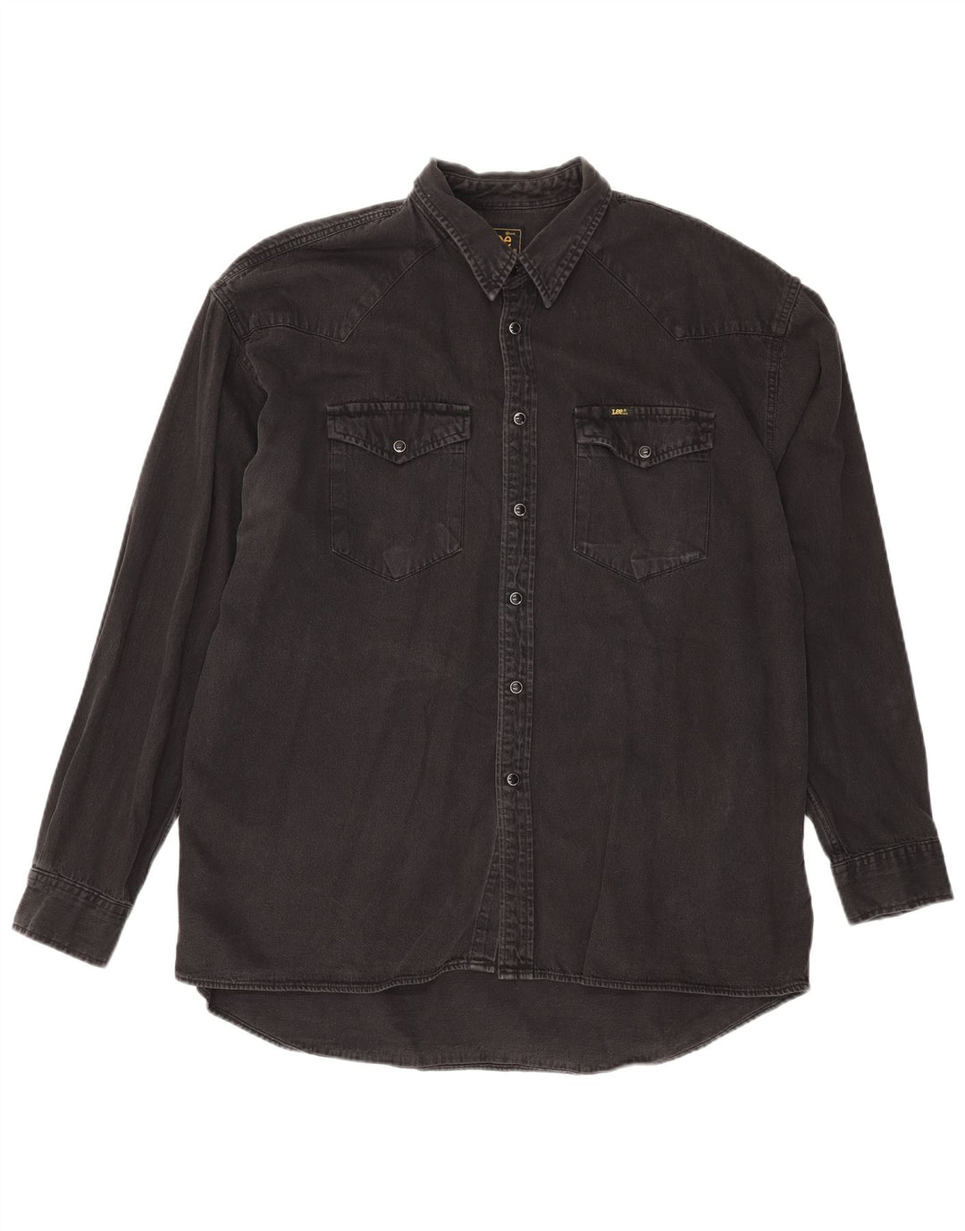Lee Herren Riders Jeanshemd XL, schwarze Baumwolle