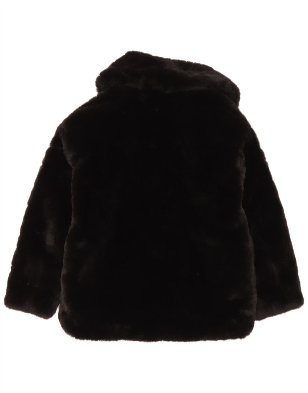 Zara Damen Kunstpelzjacke UK 6 XS Schwarz Polyester