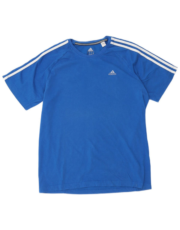 ADIDAS Mens Clima 365 T-Shirt Top Medium Blue Cotton