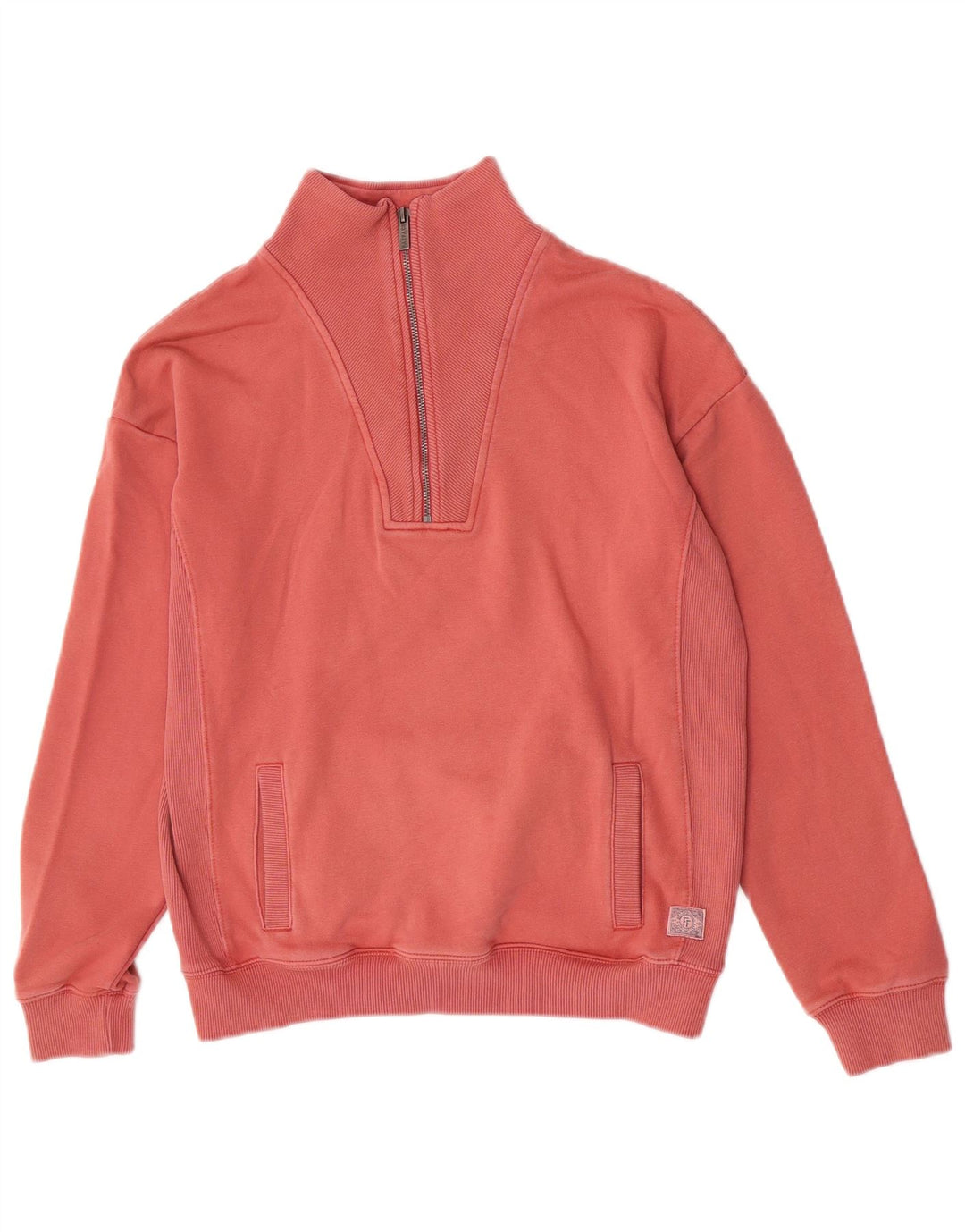 Fat Face Damen-Sweatshirt in Übergröße mit Reißverschluss am Hals, Gr. 10, Größe S, Rosa
