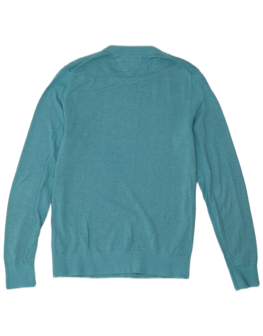 Tommy Hilfiger Herren-Pullover mit Rundhalsausschnitt, mittelgroße türkisfarbene Baumwolle