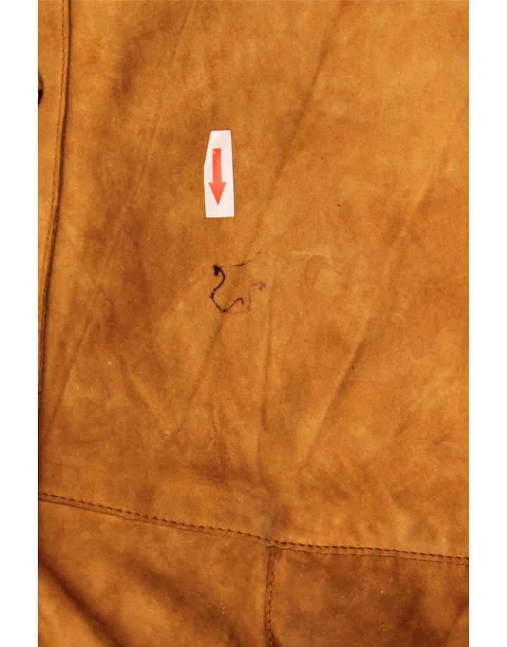 Conbipel Damen Übergroße Wildlederjacke IT 48 XL Braunes Leder